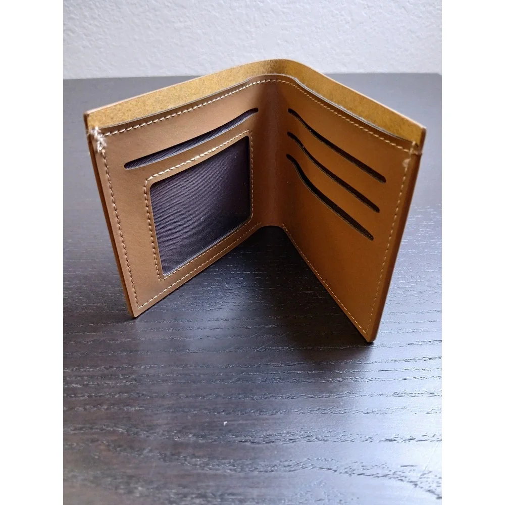Brown Bifold Wallet Bible Verse Corinthians 16:14 Let All You Do Be Done In Love
